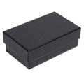 Jewelry Boxes (2.5"x1.5"x.875") Black Kraft Pinstripe